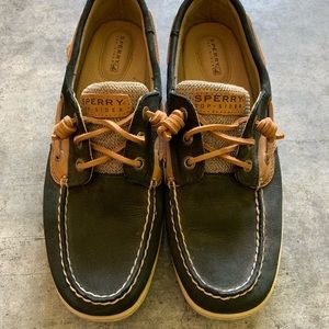 Sperry’s Top Sider black & tan boat shoes